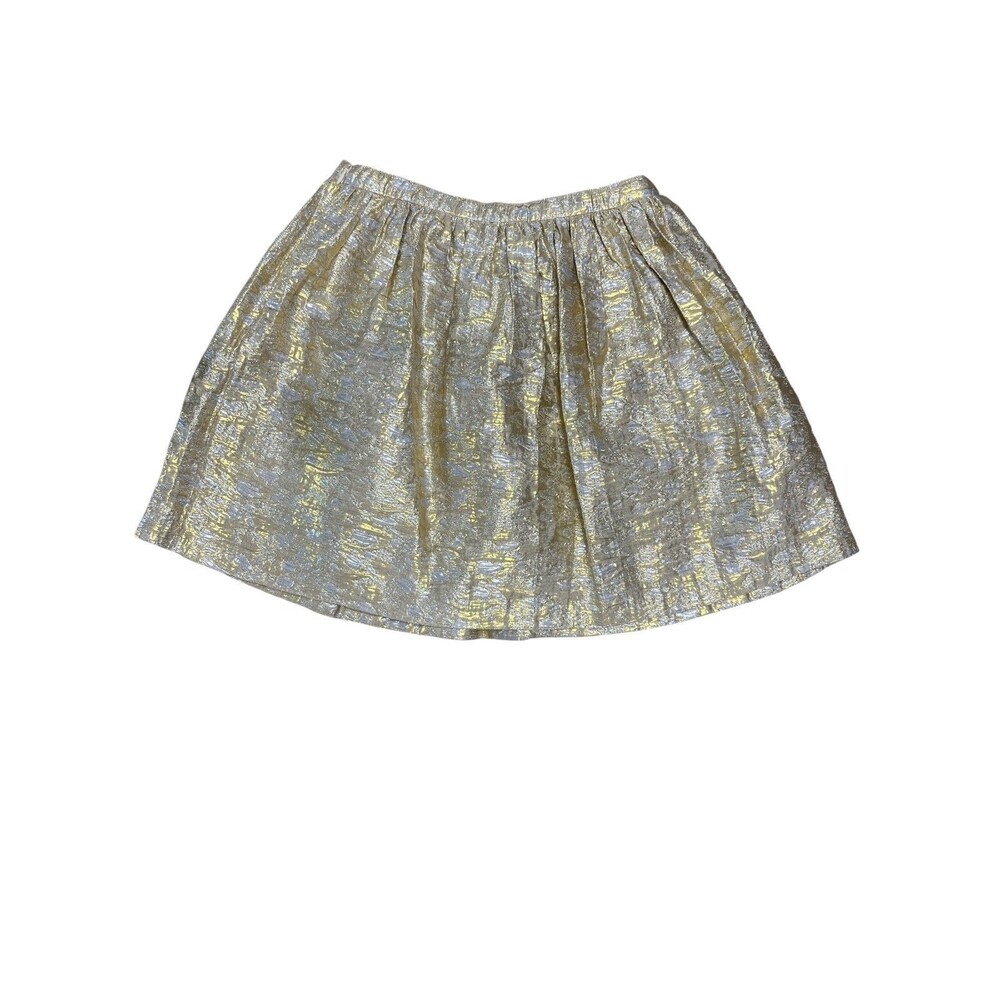 Man Repeller X PJK Gold Metalic Brocade Mini Skirt women's M Fairycore Dress.
